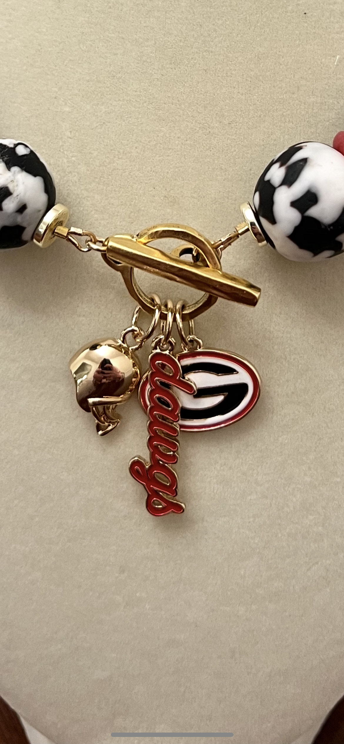Gold Football Helmet Charm