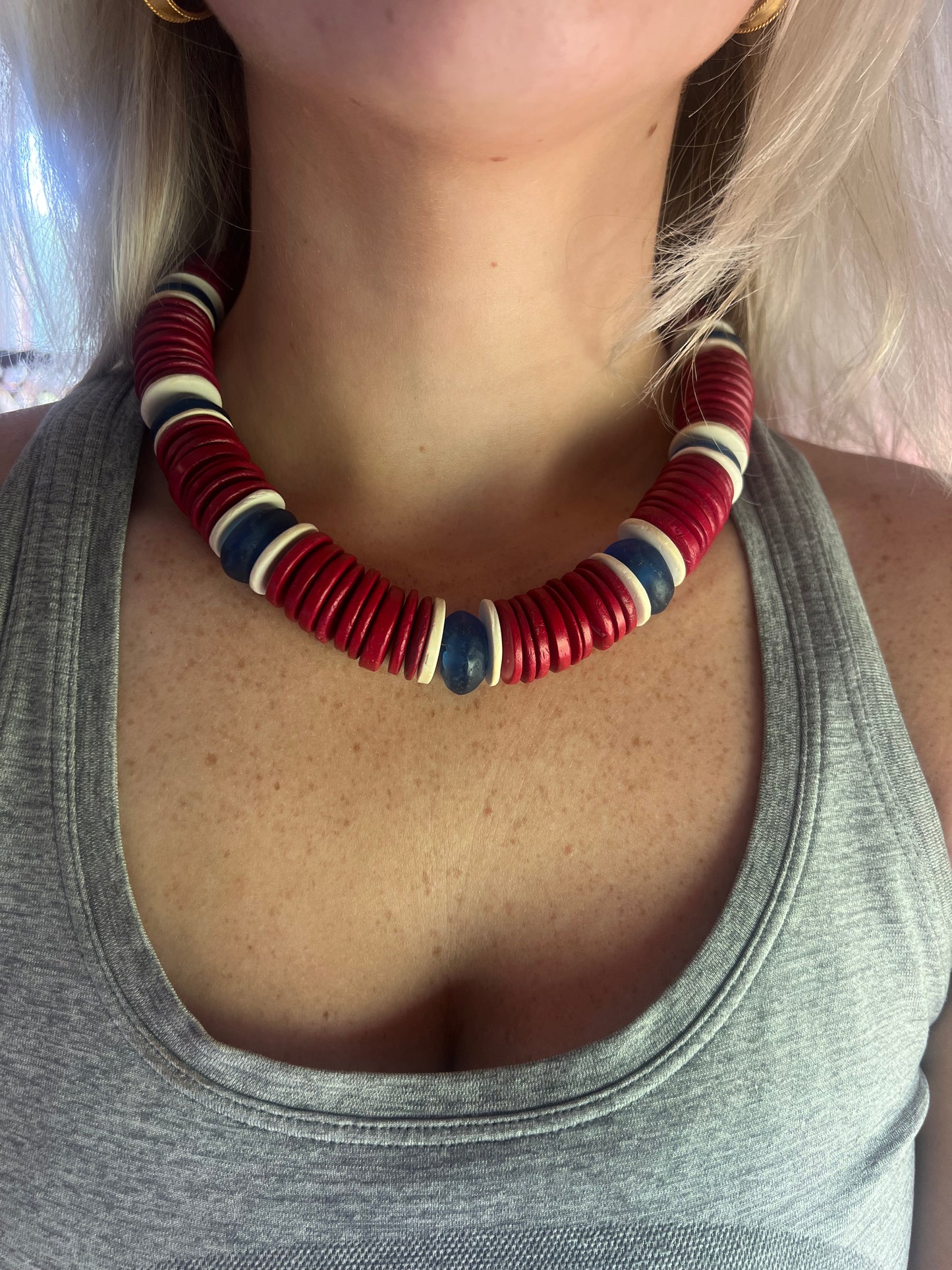 Red, White, & Blue Coconut Shell Collection