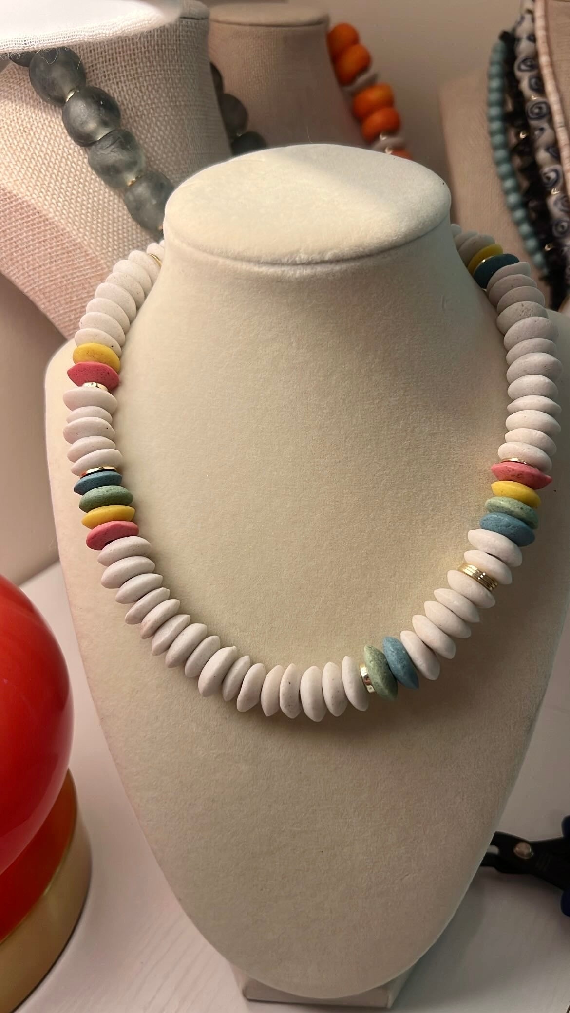 Multicolor Glass Saucer Bead Collection