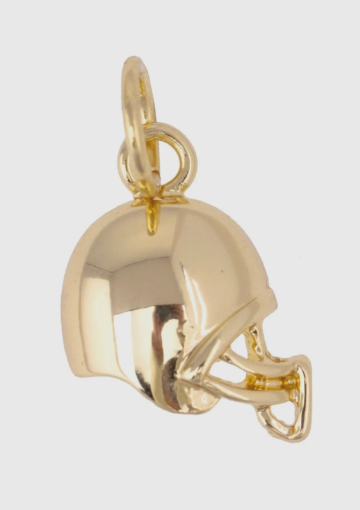 Gold Football Helmet Charm