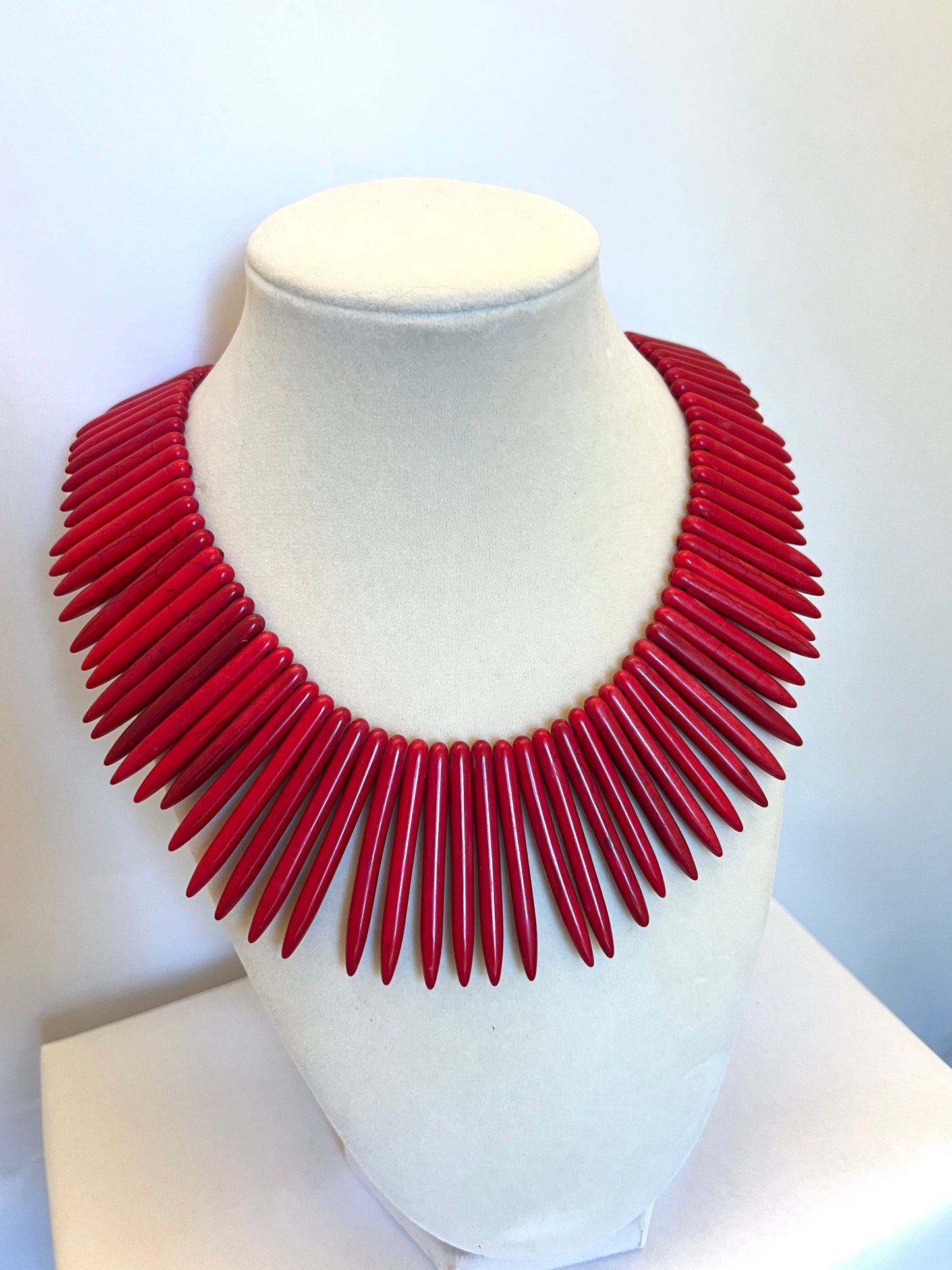 Red Spike Necklace