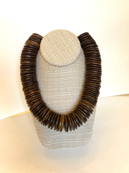Brown Coconut Shell Necklace (30mm)