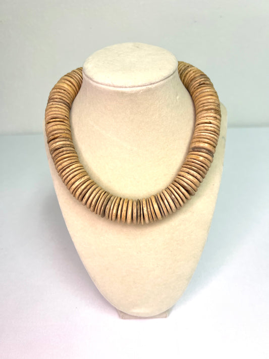 Beige Coconut Shell Necklace