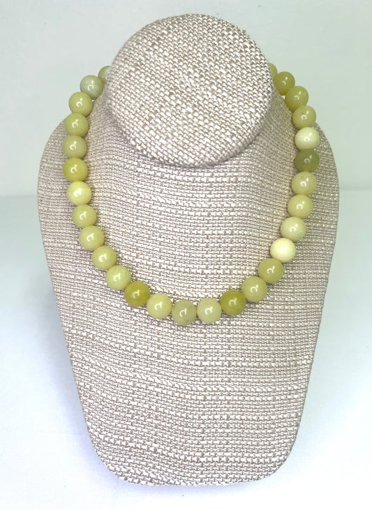 Yellow Round Gemstone Necklace