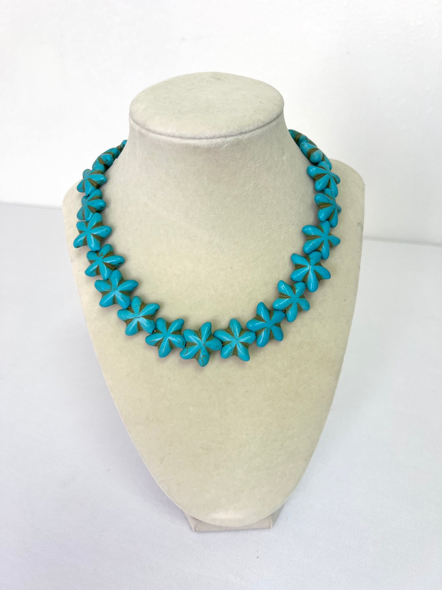 Turquoise Starfish Beaded Necklace