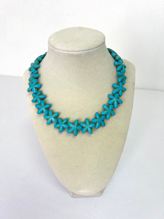 Turquoise Starfish Beaded Necklace